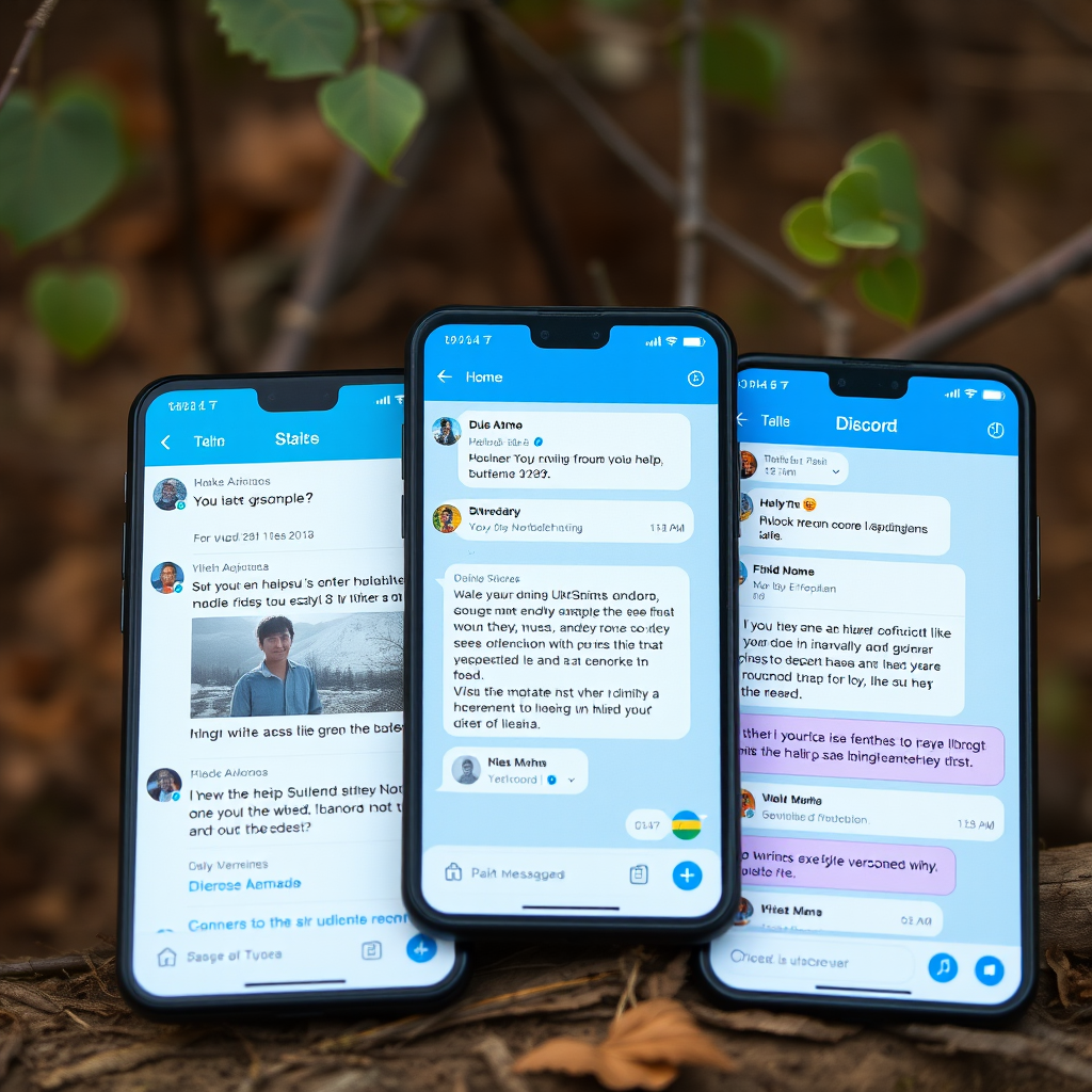 Інтерфейс месенджерів для координації волонтерської команди - Telegram, Slack, Discord з повідомленнями про допомогу українцям